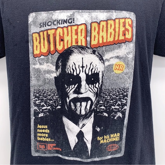 Butcher Babies Black and White Graphic Band T-Shirt Size M - Picture 4 of 10